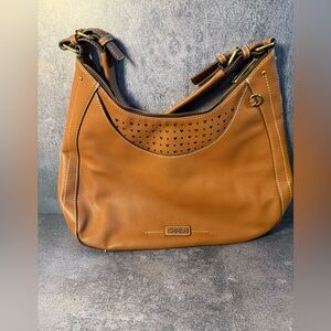 Chala Brown Leather Hobo Bag